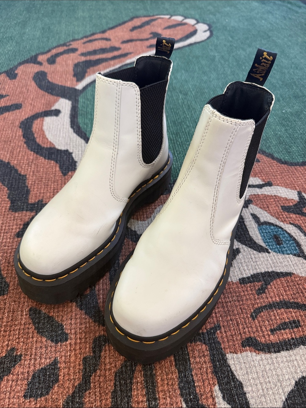 Dr Martens White 2976 Quad